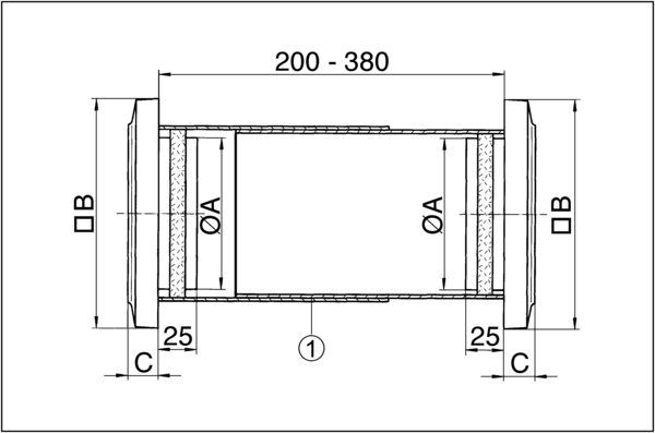 ZE 10-1 IM0000708.PNG Supply air element, with 2 SG 100 grilles