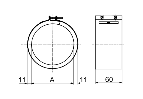 ELR 12 IM0001026.PNG Fixing cuffs for sound and vibration dampening of duct fans, DN 120