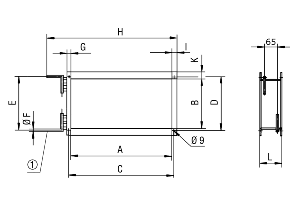 WHP 56-69 IM0001041.PNG Toplovodni grijač zraka za ventilacijske kanale 1000 mm x 500 mm
