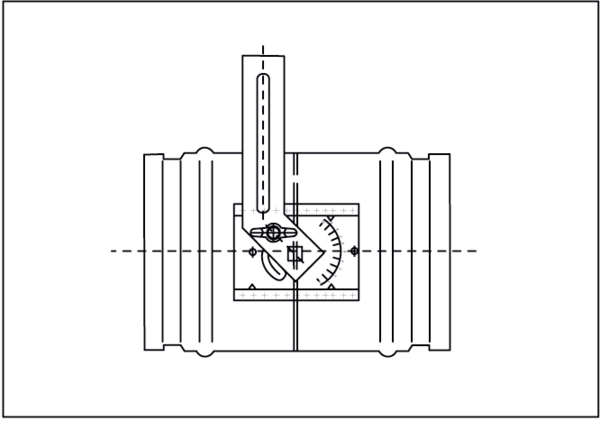 DK 160 IM0001178.PNG Дроссельный клапан с роликовым кольцевым уплотнением для спирально-навивных труб, DN 160