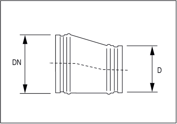 USA 160-80 IM0001182.PNG Асимметричный переходник с роликовым кольцевым уплотнением, DN 160 - DN 80