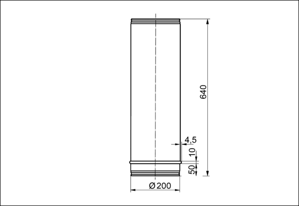 BA 200-0 IM0001258.PNG Protupožarni kompenzacijski element bez postolja, čelični lim, DN 200