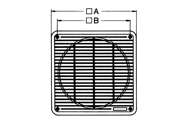 IG 35 IM0001288.PNG Internal grille for ventilation and air extraction, plastic, pearl white, DN 350