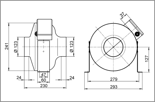 ERR 12/1 N IM0001589.PNG Centrifugal roof fan, DN 125, low energy consumption, alternating current