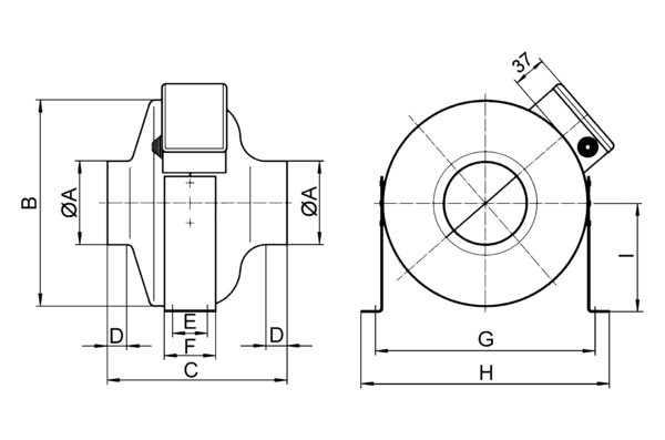 ERR 16/1 N IM0001592.PNG Centrifugal roof fan, DN 160, low energy consumption, alternating current