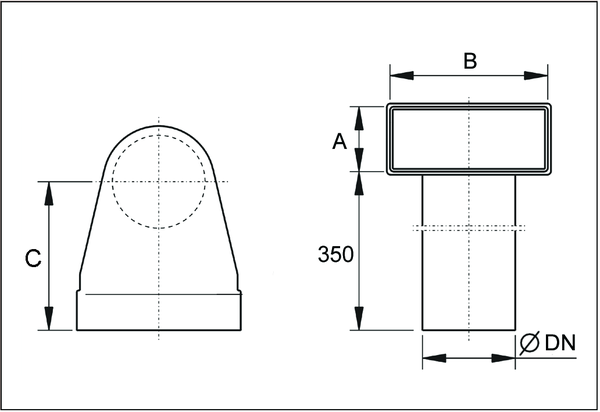 WB90V/55/110/125 IM0003385.PNG Coude angle 90°, 55/110 sur DN 125