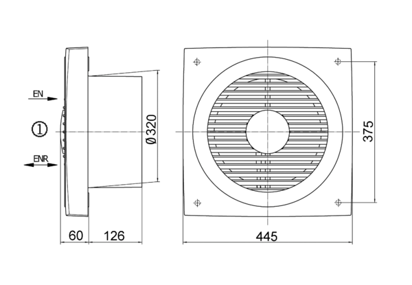 ENR 31 IM0006121.PNG Axial wall-mounted fan for ventilation and air extraction, DN 310