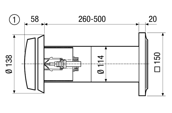 ZE 10 T IM0006654.PNG Саморегулирующийся приточный элемент с термостатом для бессквозняковой децентрализованной системы вентиляции.