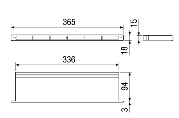 ZEK 45 F IM0013040.PNG Zuluftkanal für den Einbau von Außenluftdurchlass ZE 45 F weiß in Kunststofffenster