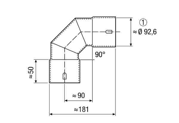 MF-B90 IM0013984.PNG 90° sheet metal segment elbow for MF-F90 flexible steel duct