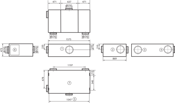 geniovent.x 600 H W-E-K3 IM0016881.PNG Dezentrales RLT Gerät mit sehr hoher Wärmerückgewinnung.  Mit Enthalpie-Wärmetauscher, Außen- und Fortluftanschlüsse auf der Rückseite, Zu- und Abluft über Kanal, nicht verkleidet. CO2-Sensor im Gerät integriert. Mit App zur mobilen Geräte-Ansteuerung