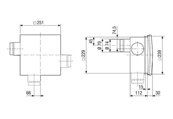 ER 60 EG IM0018436.PNG Fan insert with cover and filter for installation in ER-UP/GH recessed-mounted housing, air volume 35 / 61 m³/h, with base load circuit