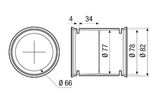 MA-M75 IM0020275.PNG DN75 connecting sleeve for the simple and airtight connection of DN75 flexible ducts