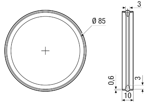 MA-D90 IM0020293.PNG DN90 sealing ring for simple and airtight connection of DN90 flexible ducts and DN90 MAICOAIR system components.