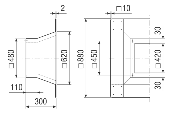 SOFI 35 IM0021218.PNG Izolirano postolje za ravni krov za montažu krovnih ventilatora, DN 350