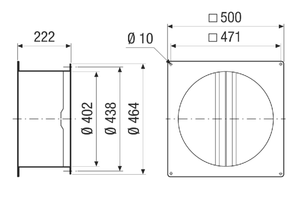 VKRI 40-45 IM0021283.PNG Заслонка трубопровода с закругленной соединительной пластиной, автоматическая, DN 400—450