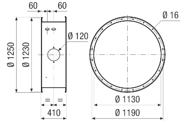 GVI 112 IM0021398.PNG Housing extension for mechanical protection of the motor and impeller inside the fan housing, DN 1120
