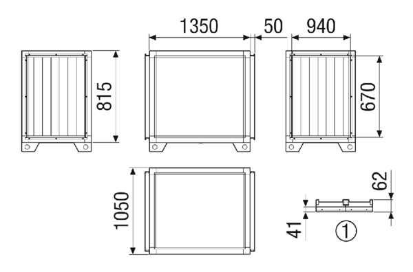 SD-MV4540-V-SL2 IM0023073.PNG Schalldämpfermodul Schalldämpferkulissen nach dem Absorberprinzip, aus abriebfesten und nicht brennbaren Mineralfaserplatten, umlaufend in einem stabilen Blechgehäuse eingefasst, die Oberfläche zusätzlich abgekantet. Nichtbrennbar nach DIN 4102, Klasse A