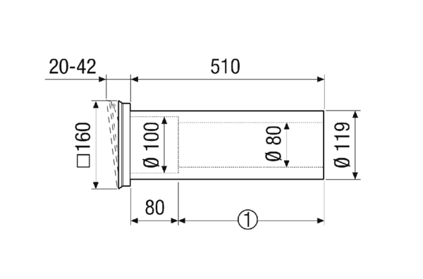 ALD 125 ZLV 80 dB A-Set IM0023113.PNG Ausbau-Set (A-Set) ergänzt die vormontierte Rohbauhülse RH 125 und besteht aus der raumseitigen Innenblende im diskreten Design mit Standardfilter und dem Schalldämmrohr