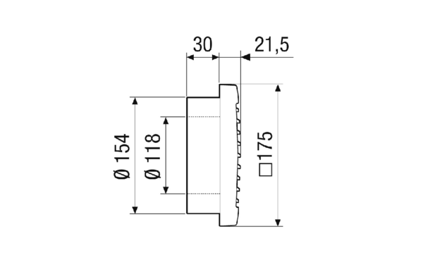 ALD 160 AK IM0023118.PNG Außengitter für ALD 160 A / ALD 160 ZLV 80 dBplus A-Set, Farbe weiß ähnl. RAL 9016, Kunststoff, witterungs-, UV-beständig