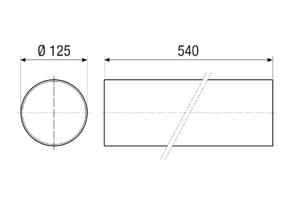 RH 125 IM0023124.PNG Rohbauhülse, DN 125, inkl. 2x Putzschutzdeckel, Material: PVC