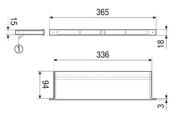 F 33-W IM0023133.PNG Luftkanal F 33-W für Fensterventil, erforderlich bei Montage von Fensterventilen in Hohlprofilen, führt die Frischluft direkt in die Räume und verhindert das Auskühlen des Fensterprofils