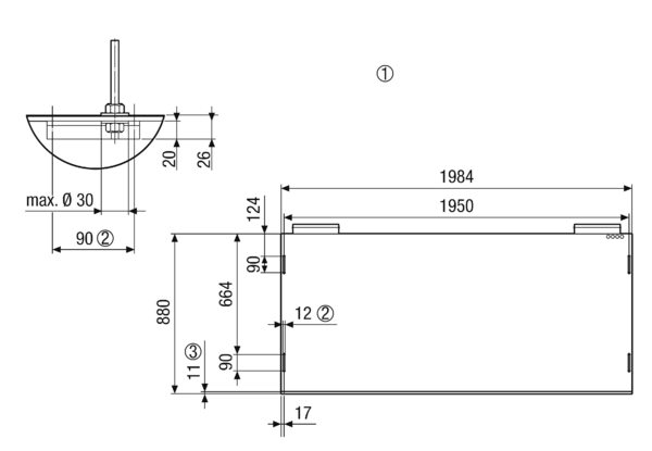 geniovent.x 900 H W-G-K3 IM0023298.PNG Dezentrales RLT Gerät mit sehr hoher Wärmerückgewinnung. Mit Kreuz-Gegenstrom-Wärmetauscher und Vorheizregister, Außen- und Fortluftanschlüsse auf der Rückseite, Zu- und Abluft über Kanal, nicht verkleidet. CO2-Sensor im Gerät integriert. Mit App zur mobilen Geräte-Ansteuerung