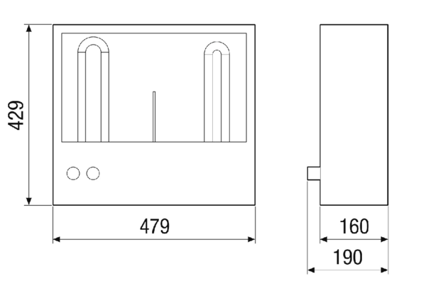 PH-MV4512-PH1 IM0023503.PNG Elektro-Vorheizregister. Bestellung mit dem RLT-Zentralgerät notwendig, wird ab Werk inkl. Sicherheitseinrichtungen im RLT-Zentralgerät installiert