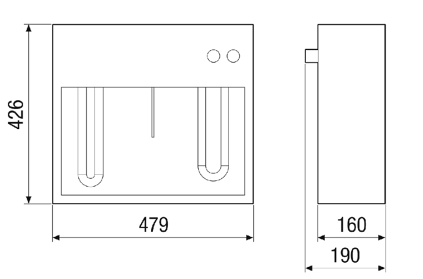 PH-MV4516-PH1 IM0023505.PNG Elektro-Vorheizregister. Bestellung mit dem RLT-Zentralgerät notwendig, wird ab Werk inkl. Sicherheitseinrichtungen im RLT-Zentralgerät installiert