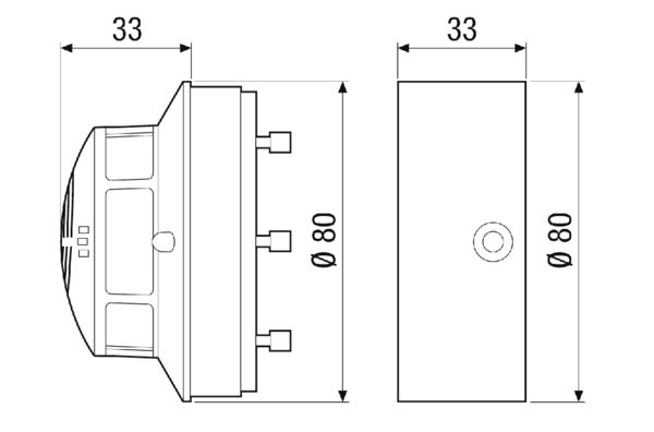 RGS 144 M IM0023522.PNG Optischer Rauchgasschalter RGS 144 M erkennt frühzeitig sowohl Schwelbrände als auch offene Brände mit Rauchentwicklung. Ein zusätzlicher Temperaturfühler spricht bei einer Umgebungstemperatur von 70 °C an