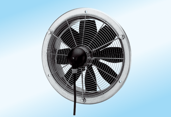 DZS 60/6 A-Ex IM0000752.PNG Axial wall fan with steel wall ring, DN 600, three-phase AC, explosion proof