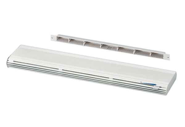 ZE 45 F white IM0009839.PNG Sound-insulated supply air element for window installation in decentralised domestic ventilation, manual shutters, traffic white