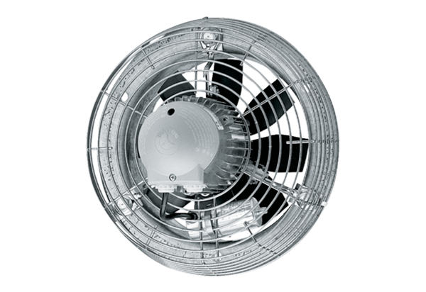 DZS 40/42 B IM0009968.PNG Axial wall fan with steel wall ring, DN 400, three-phase AC, pole-changeable