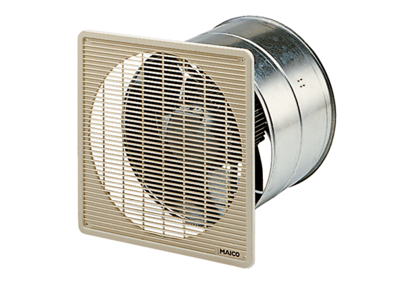 EZF, DZF - DN 250 IM0009978.PNG Axial wall fan for flush-mounted installation, nominal size 250, single-phase AC max. 900 m³/h three-phase AC max. 1000 m³/h