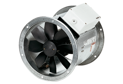 Cijevni ventilatori EZR, DZR IM0009987.PNG Aksijalni cijevni ventilator EZR i DZR s prirubnicom za nominalne širine 200 - 600