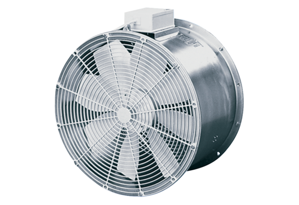 Ventilateurs pour serres hélicoïdes EZG IM0009988.PNG Ventilateurs à courant triphasé avec douille tubulaire cylindrique, DN 300 à 400, débit d'air 1600 m³/h à 3800 m³/h