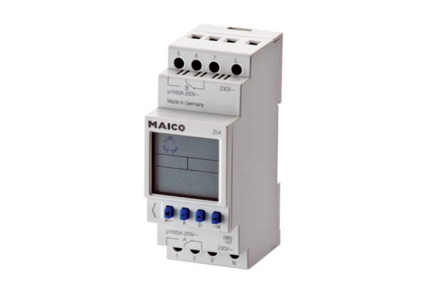 ZS 4 IM0011820.PNG Two-channel timer for installation in distributor, day, vacation, impulse and week programme, AC 230 V - 50 / 60 Hz, max. 16 A