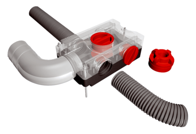 Prilagodljivi okrugli sustav ventilacijskih cijevi MAICOFlex MF IM0013767.PNG Prilagodljivi okrugli sustav ventilacijskih cijevi za raspodjelu zraka za usisni i odsisni zrak u 3 nominalne dužine - 63/75/90 MAICOFlex