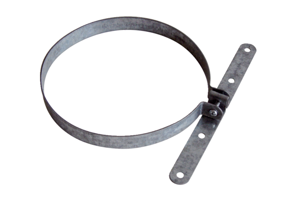 BS 125 IM0014649.PNG Mounting clamp for ventilation and air extraction, sheet steel, galvanised, for DF 125