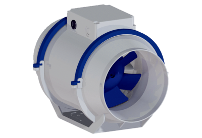 Diagonální ventilátor HDR IM0017273.PNG Diagonální potrubní ventilátor, pouzdro z umělé hmoty s AC motorem, DN 100 až DN 250