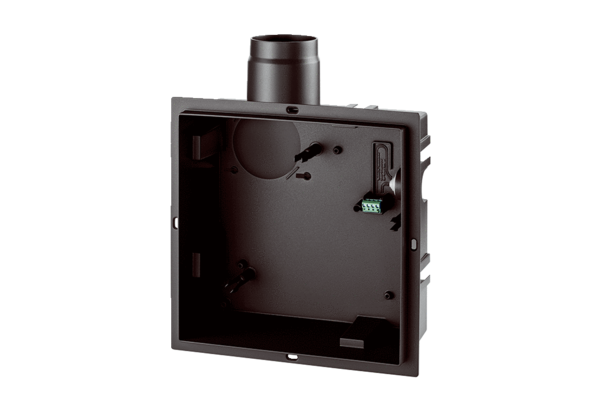 ER GH IM0017282.PNG Unterputzgehäuse mit umbaubarem Kunststoffstutzen zur Aufnahme des Ventilatoreinsatz ER EC, Zweitanschluss für WC-Sitzentlüftung möglich