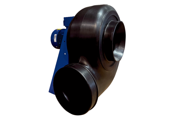 GRK R 56/6 D Ex IM0020851.PNG Radiální ventilátor z plastu s kruhovým výfukem, 6-pólový, velikost 560, třífázový, v nevýbušném provedení, medium: plyn