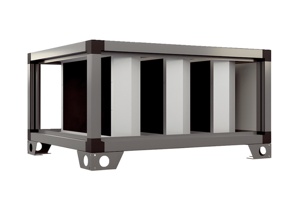 SD-MV4512-H-SL2 IM0023034.PNG Schalldämpfermodul Schalldämpferkulissen nach dem Absorberprinzip, aus abriebfesten und nicht brennbaren Mineralfaserplatten, umlaufend in einem stabilen Blechgehäuse eingefasst, die Oberfläche zusätzlich abgekantet. Nichtbrennbar nach DIN 4102, Klasse A